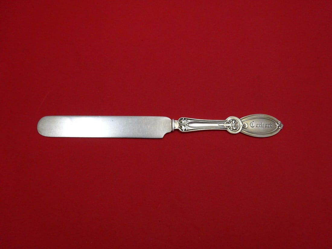 Wendt Union Sterling Silver Flat Handle Knife 7 3/4 Inches: Wendt Union Sterling Silver Flat Handle Knife 7 3/4 Inches This exquisite knife features the Union pattern by Wendt, crafted entirely from sterling silver. With a flat handle design, it measures 7 3/4