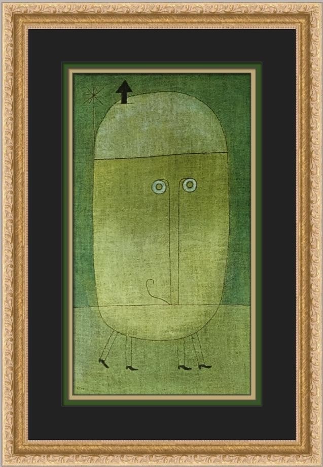 Paul Klee Mask of Fear Custom Framed Art Print 1981: Paul Klee Mask of Fear Custom Framed Art Print 1981 This stunning custom framed print features Paul Klee's captivating artwork titled "Mask of Fear." Created in 1981, this piece exemplifies Klee's uni
