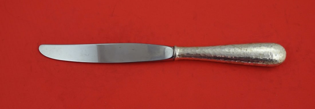 Dominick & Haff Old English Antique Hammered Sterling Silver Dinner Knife 9 1/4 inches: Dominick & Haff Old English Antique Hammered Sterling Silver Dinner Knife 9 1/4 inches This exquisite dinner knife from Dominick & Haff features the Old English Antique Hammered pattern, crafted from