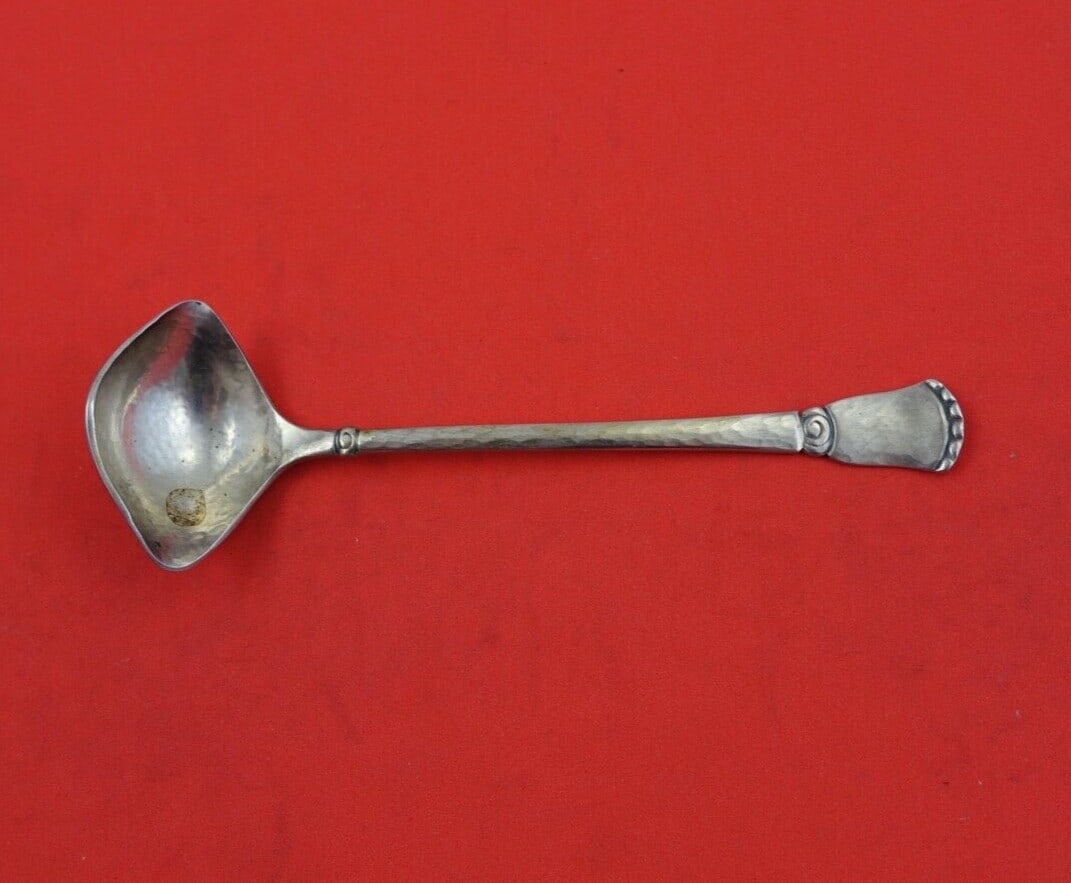 Fogh Kugle Bead Sterling Silver Sauce Ladle 5 1/4" with Spouts: Fogh Kugle Bead Sterling Silver Sauce Ladle 5 1/4" with Spouts Introducing the Kugle aka Bead Sauce Ladle by Fogh of Denmark, a stunning piece crafted from high-quality sterling silver. This elegant l