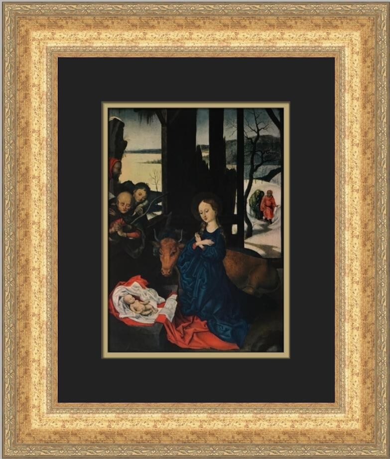 Martin Schongauer Adoration of the Shepherds Custom Framed Art Print: Martin Schongauer Adoration of the Shepherds Custom Framed Art Print This stunning custom framed print features Martin Schongauer's renowned artwork, "Adoration of the Shepherds." Created in 1983, thi