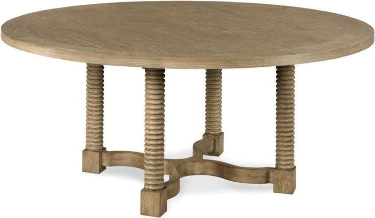 Woodbridge Teton Circular Oak Dining Table 30H 68W 68D (1 of 2)