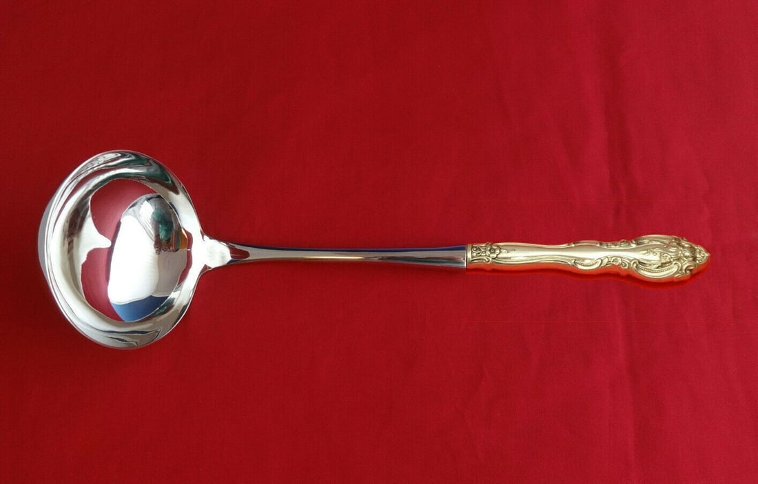 Gorham La Scala Sterling Silver Soup Ladle 10.5 Custom Made: Gorham La Scala Sterling Silver Soup Ladle 10.5 Custom Made This impressive La Scala soup ladle by Gorham features a hollow handle crafted from sterling silver, complemented by a durable stainless