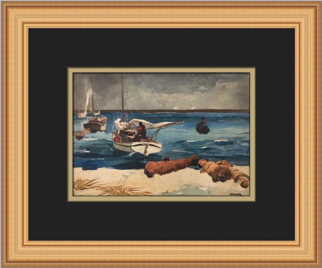 Winslow Homer Nassau Custom Framed Art Print 1991 Expressionism: Winslow Homer Nassau Custom Framed Art Print 1991 Expressionism This beautiful custom framed print titled "Nassau" by Winslow Homer captures the essence of Expressionism and Impressionism. Measuring 1