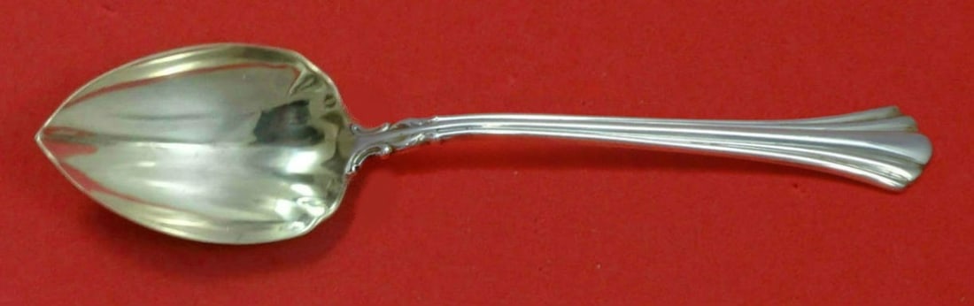 Reed & Barton Eighteenth Century Sterling Silver Grapefruit Spoon Fluted Design: Reed & Barton Eighteenth Century Sterling Silver Grapefruit Spoon Fluted Design This exquisite grapefruit spoon, custom made in the Eighteenth Century pattern by Reed & Barton, showcases a fluted desi