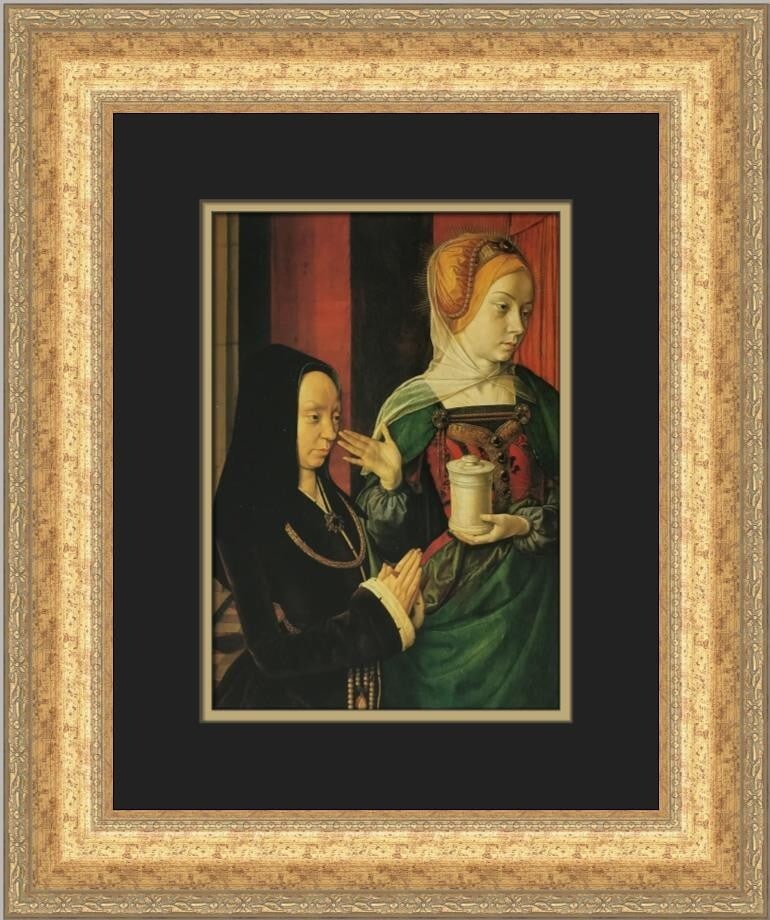 Jean Hey Portrait of Madeline of Burgundy Framed Print 1982 Art: Jean Hey Portrait of Madeline of Burgundy Framed Print 1982 Art This custom framed print features Jean Hey's enchanting artwork titled 'Portrait of Madeline of Burgundy.' Created in 1982, this medium-