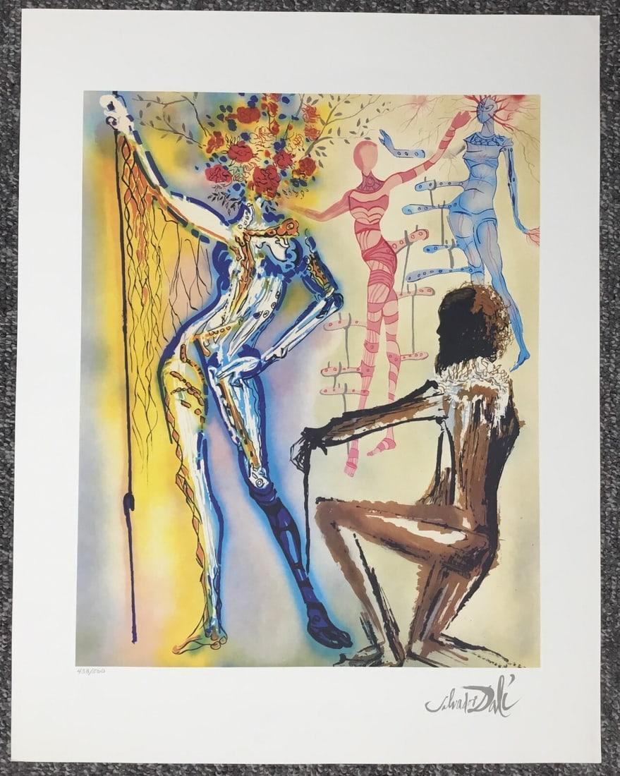 Salvador Dali Ballet of Flowers Limited Edition Lithograph Signed 1989: Salvador Dali Ballet of Flowers Limited Edition Lithograph Signed 1989 This stunning offset lithograph by renowned artist Salvador Dali showcases his iconic style and artistic vision. Titled "Ballet o