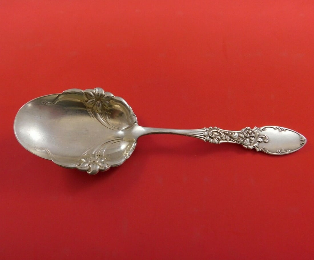 Amston Tyrolean Sterling Silver Berry Spoon 9 1/4 Inch Serving (1 of 2)