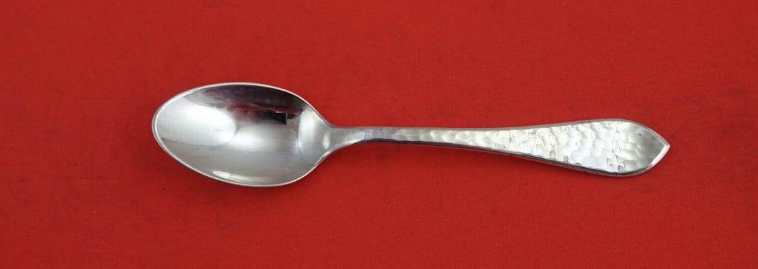 Robbe & Berking Martele Sterling Silver Coffee Spoon 5 1/8: Robbe & Berking Martele Sterling Silver Coffee Spoon 5 1/8 Discover the exquisite craftsmanship of the Martele pattern with this sterling silver coffee spoon by Robbe & Berking. Measuring 5 1/8" in le