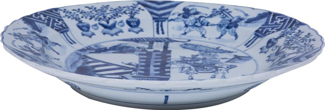 Handcrafted Chinese Style Warrior Ceramic Plate Blue White 18": Handcrafted Chinese Style Warrior Ceramic Plate Blue White 18" Discover this exquisite handcrafted Traditional Warrior Ceramic Plate, showcasing a beautiful blue and white finish. This unique piece is