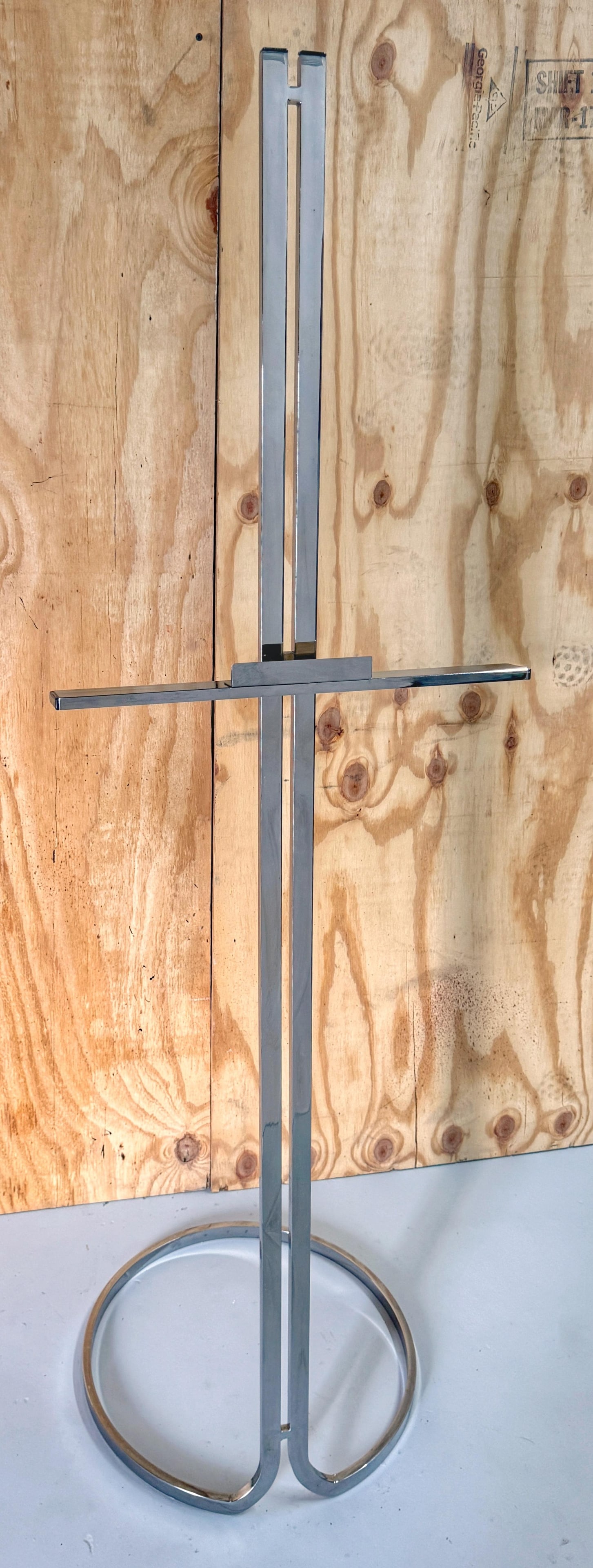 Milo Baughman Style 1980s Chrome Adjustable Easel - 2