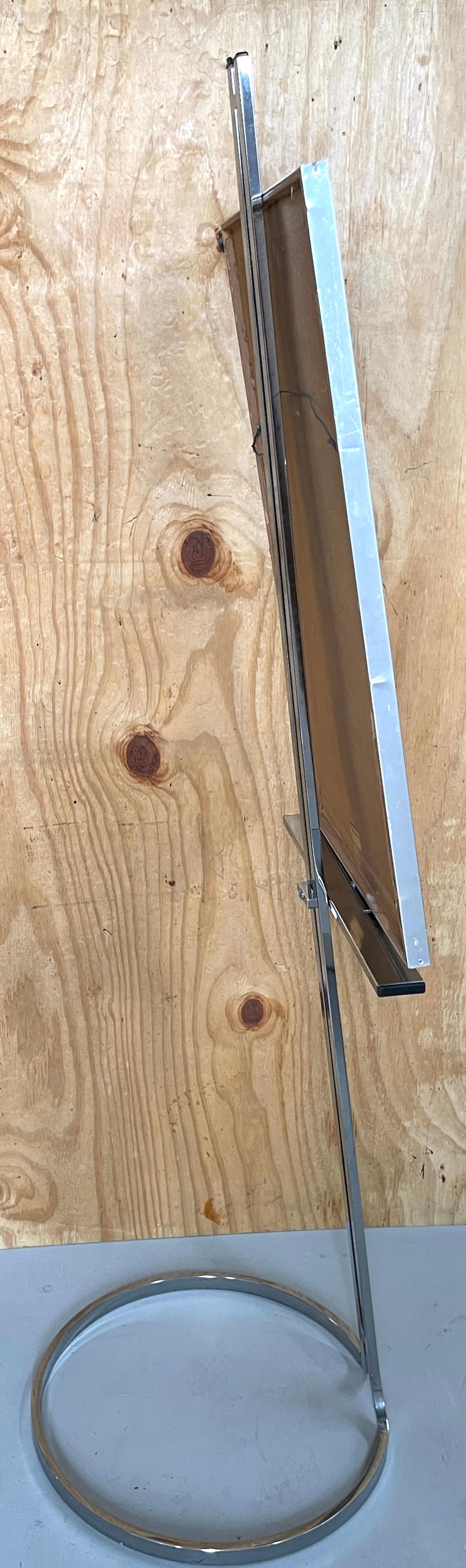 Milo Baughman Style 1980s Chrome Adjustable Easel - 5