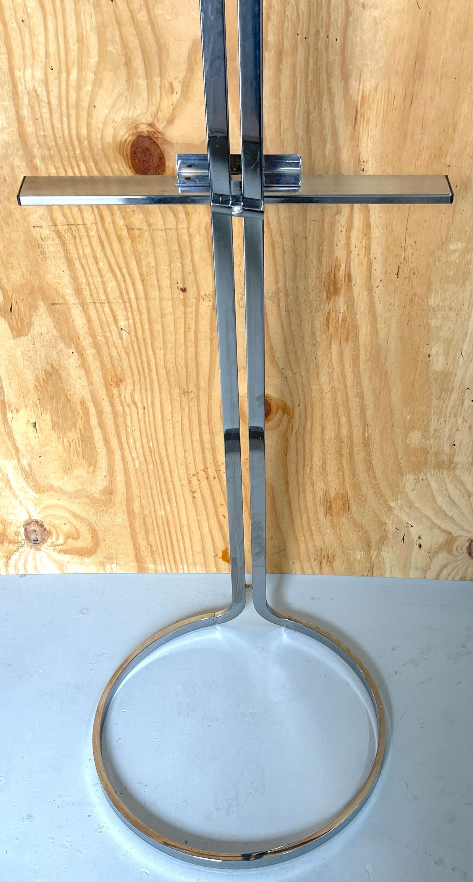 Milo Baughman Style 1980s Chrome Adjustable Easel - 8