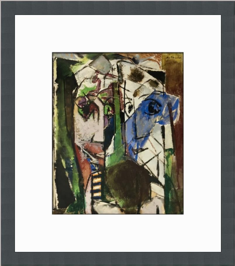 Alfred Maurer Double Cubist Head Custom Framed Print Abstract Art: Alfred Maurer Double Cubist Head Custom Framed Print Abstract Art This stunning print features Alfred Maurer's 'Double Cubist Head,' showcased in a custom frame that enhances its abstract cubism