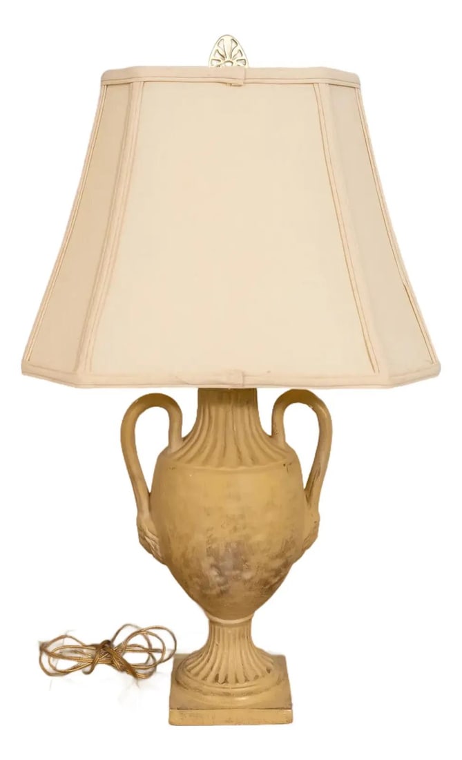 Neoclassical Ceramic Urn Table Lamp with Swing Handles (1 of 10)