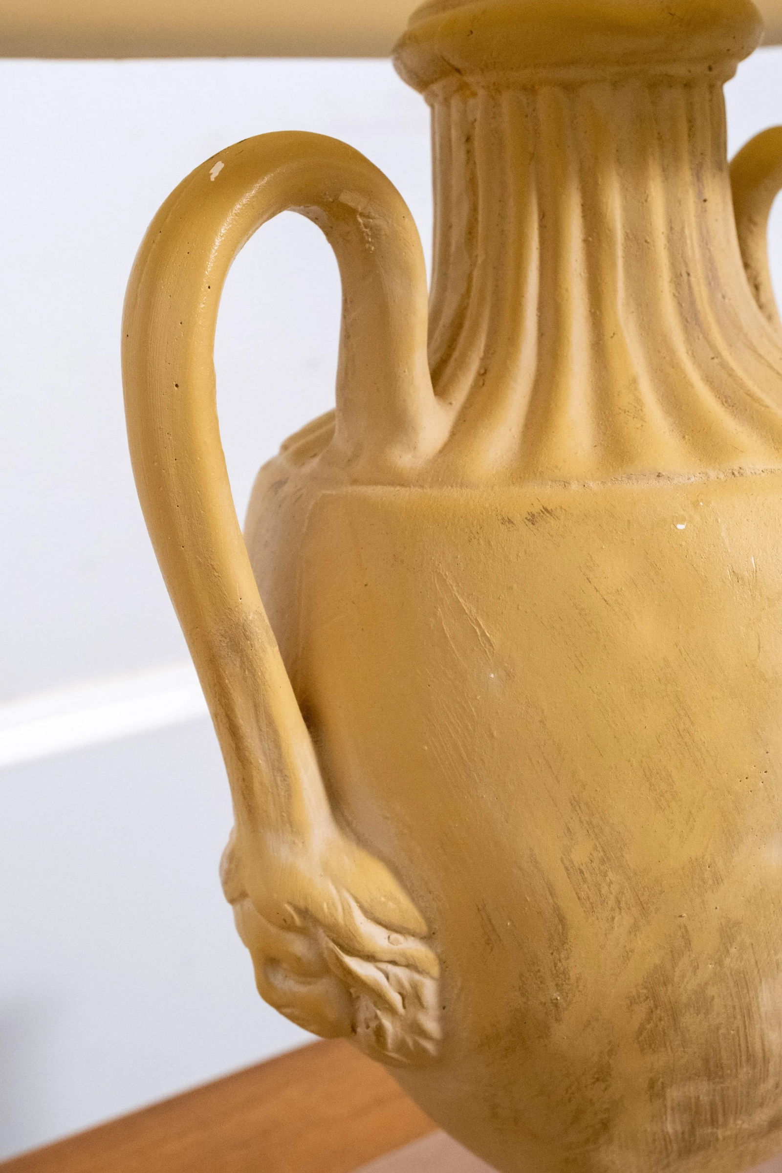 Neoclassical Ceramic Urn Table Lamp with Swing Handles - 6