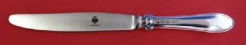 Faberge Gatchina Palace Sterling Silver Dinner Knife 9 3/4 Modern: Faberge Gatchina Palace Sterling Silver Dinner Knife 9 3/4 Modern Introducing a stunning dinner knife by Faberge, crafted from high-quality sterling silver. This modern piece measures 9 3/4" and showc