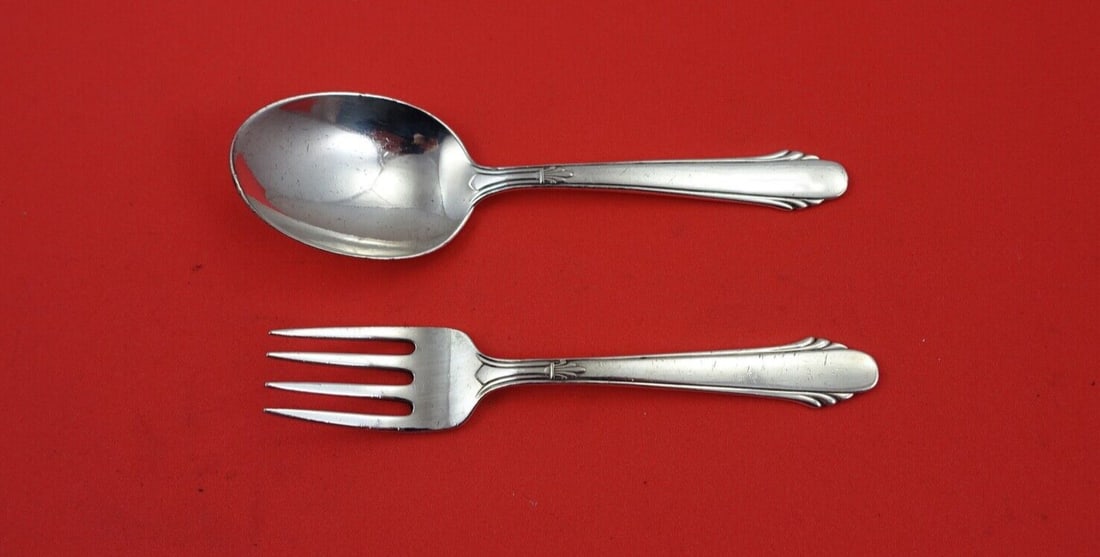 Durgin-Gorham Hunt Club Sterling Silver Baby Set Fork Spoon 4.25 4.375 (1 of 2)
