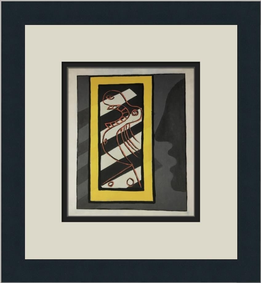 Pablo Picasso Figure and Profile Custom Framed Art Print 1987: Pablo Picasso Figure and Profile Custom Framed Art Print 1987 This exquisite custom framed print titled "Figure and Profile" by Pablo Picasso showcases the artistic styles of Abstract, Cubism, Express