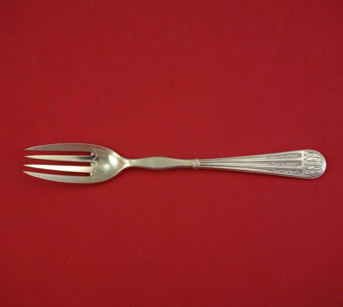 Cardeilhac Louis XVI Sterling Silver Fish Salad Fork 7.25 Inch: Cardeilhac Louis XVI Sterling Silver Fish Salad Fork 7.25 Inch This exquisite fish fork or salad fork features the elegant Louis XVI pattern by Cardeilhac. Crafted from high-quality sterling silver, t