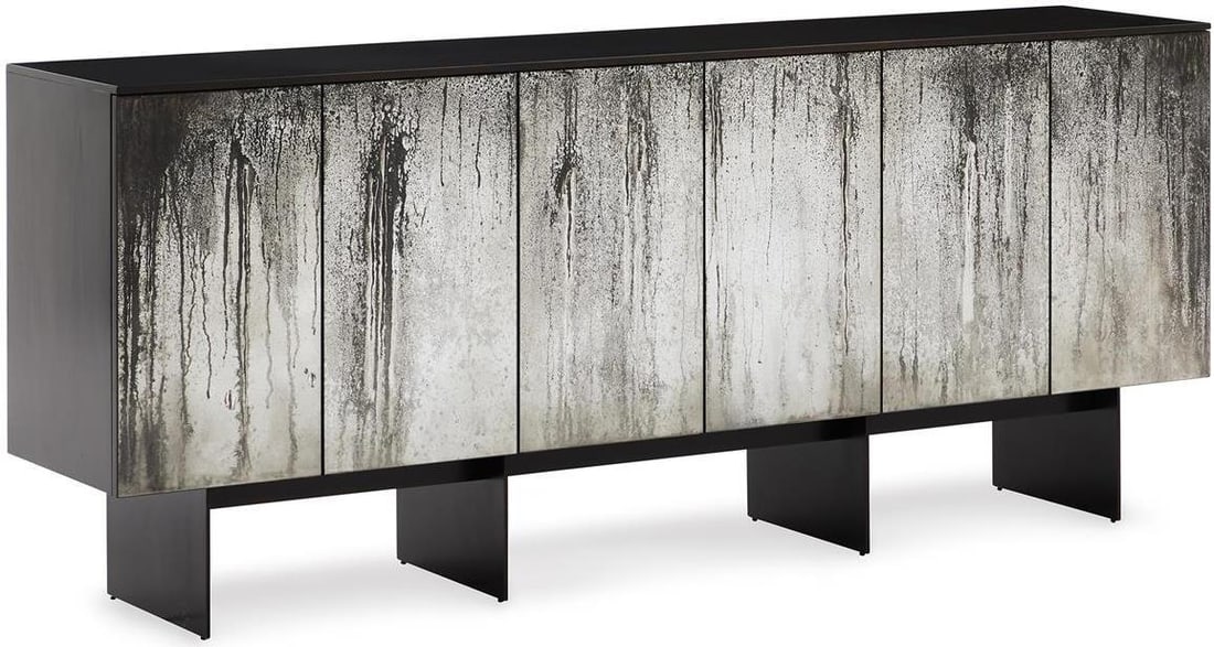 John-Richard Rainfall Beige Sideboard with European Hinges 36.5H 87W 18.25D: John-Richard Rainfall Beige Sideboard with European Hinges 36.5H 87W 18.25D This elegant Beige Rainfall Sideboard offers a stylish addition to your home decor. With a height of 36.50 inches, width of