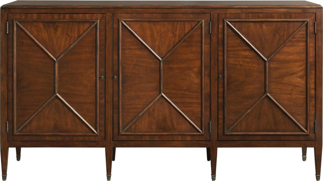 Port Eliot Antique Style Mahogany Credenza with Adjustable Shelves (1 of 3)