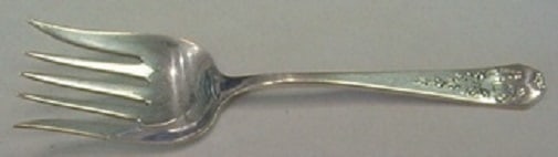 Whiting Sterling Silver Madam Jumel Sardine Fork 5.5 inches: Whiting Sterling Silver Madam Jumel Sardine Fork 5.5 inches Introducing the exquisite Madam Jumel Sardine Fork, crafted by Whiting in luxurious sterling silver. This serving fork, measuring 5 1/2 inch