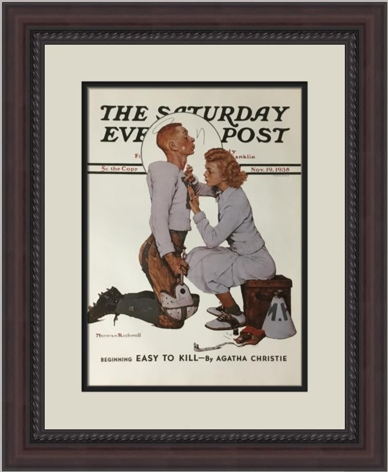Norman Rockwell The Football Hero Custom Framed Print 1979 Americana Art: Norman Rockwell The Football Hero Custom Framed Print 1979 Americana Art This custom framed print titled "The Football Hero" by renowned artist Norman Rockwell captures the essence of Americana. Produ