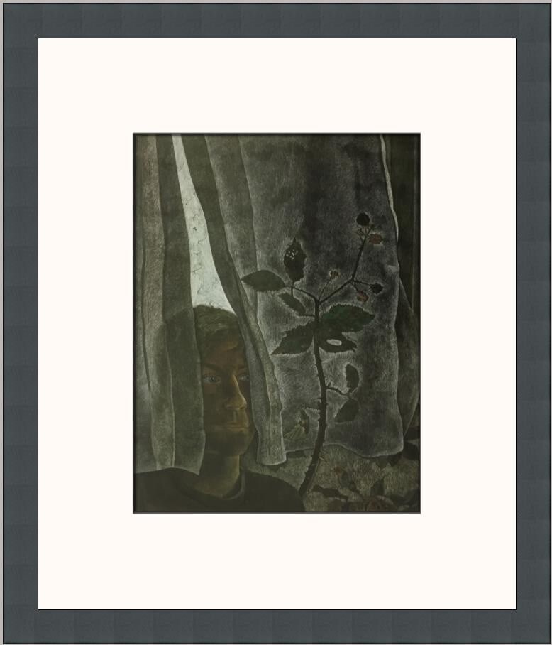 Lucian Freud Interior Scene Custom Framed Print 14 x 12 Art: Lucian Freud Interior Scene Custom Framed Print 14 x 12 Art This captivating custom framed print titled 'Interior Scene' by renowned artist Lucian Freud showcases his signature style blending realism