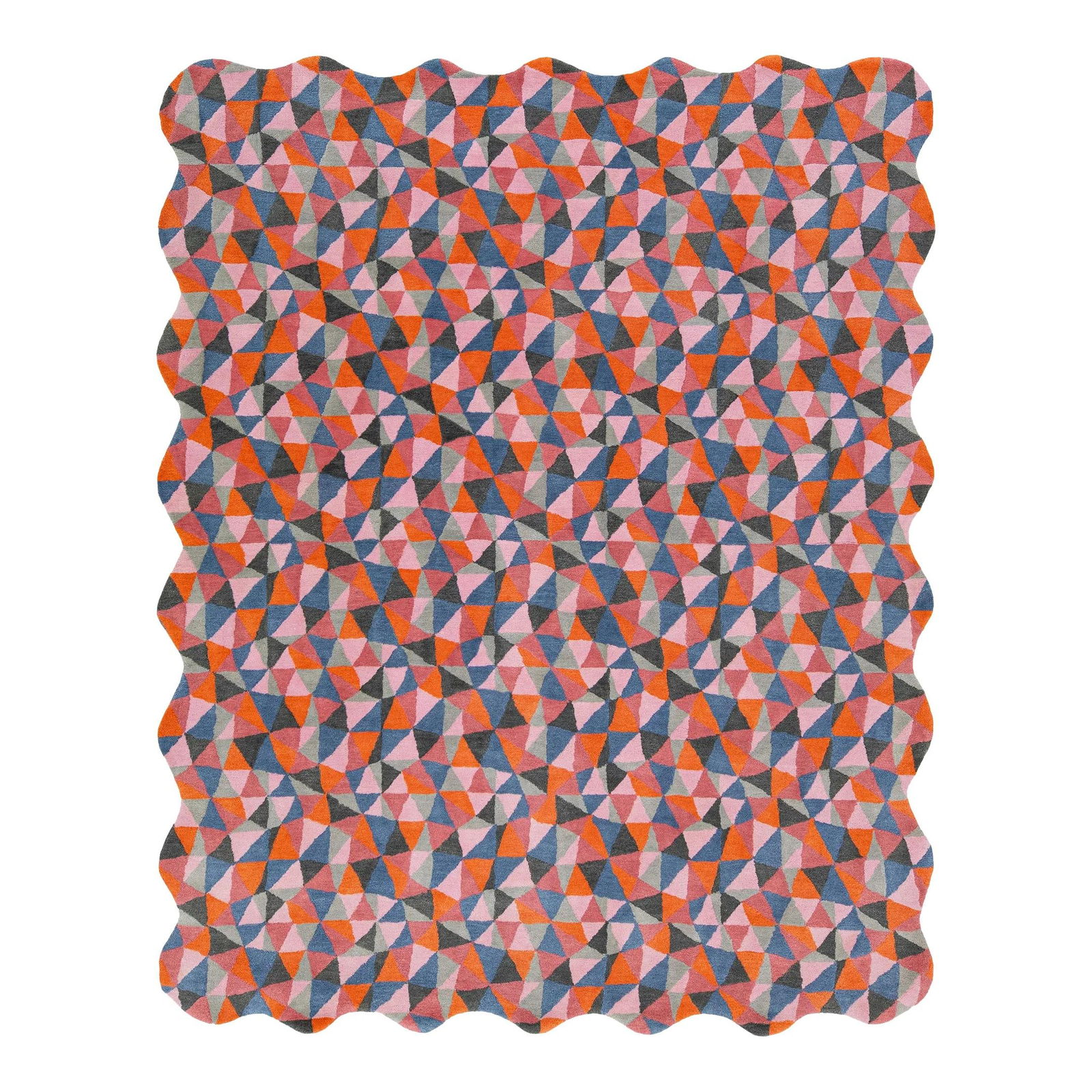 Modern Multicolor Wool Rug 8' x 10' Mosaico Pattern (1 of 10)