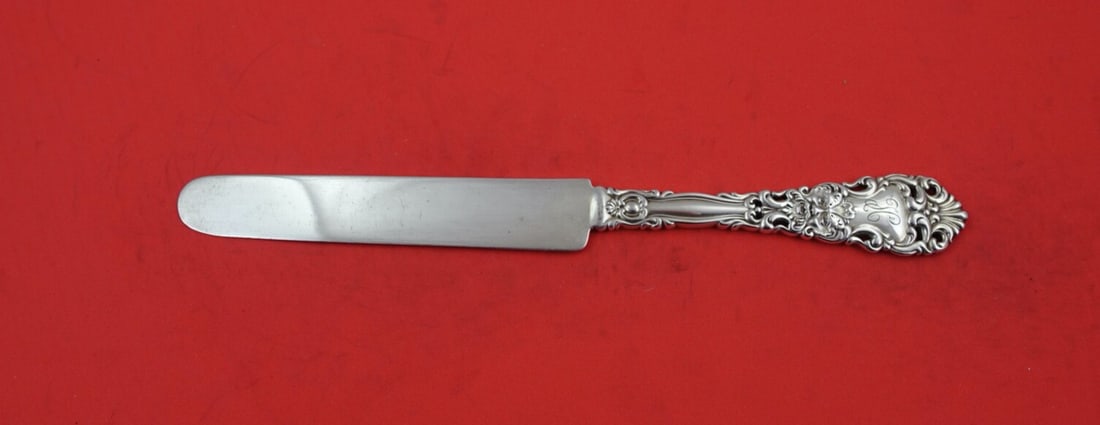 Dominick & Haff Renaissance Sterling Silver 8" Pierced Tea Knife: Dominick & Haff Renaissance Sterling Silver 8" Pierced Tea Knife This exquisite tea knife is crafted from sterling silver and showcases the elegant Renaissance pattern by Dominick & Haff. Featuring a