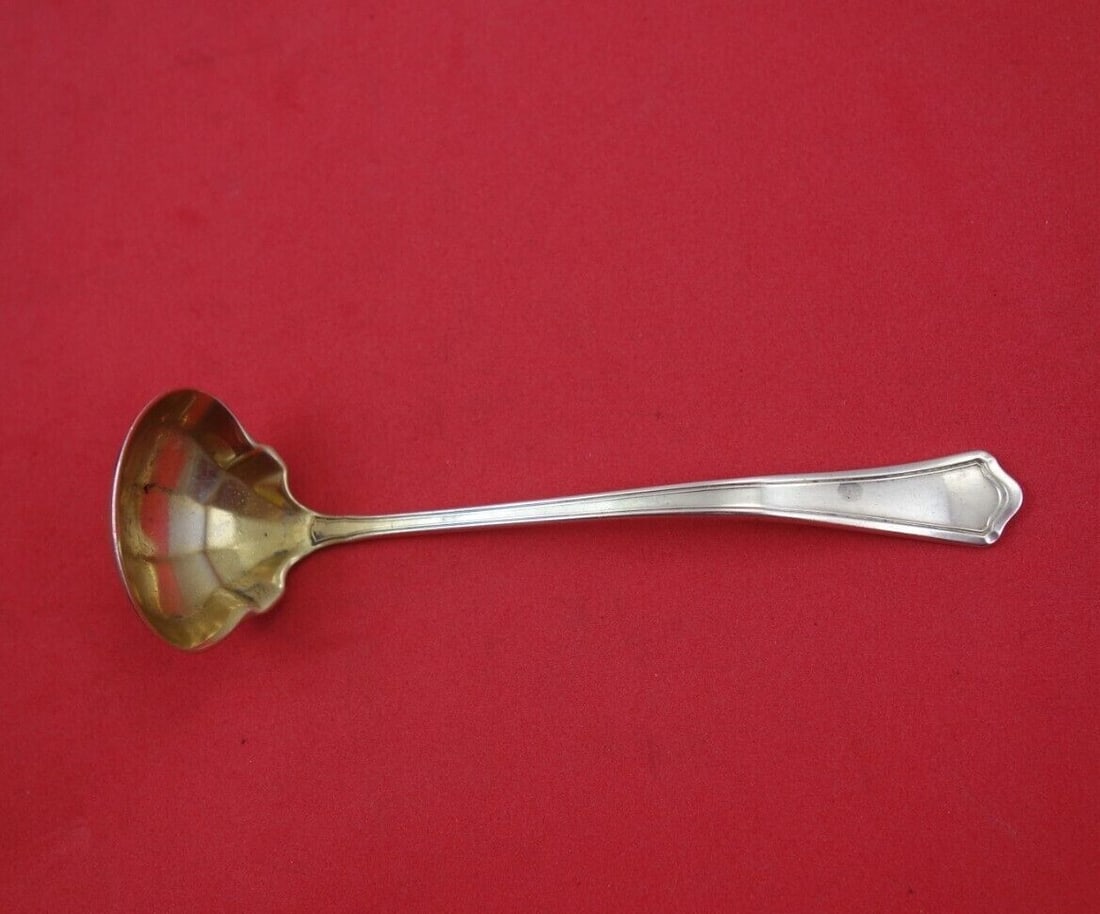 Wallace Washington Sterling Silver Gold Washed Mayonnaise Ladle 5 1/4" (1 of 3)