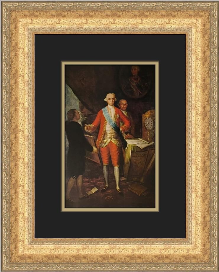 Francisco De Goya Portrait of The Count of Floridablanca Custom Framed Print 18 x 15: Francisco De Goya Portrait of The Count of Floridablanca Custom Framed Print 18 x 15 This stunning custom framed print features Francisco De Goya's iconic portrait of The Count of Floridablanca. Measu