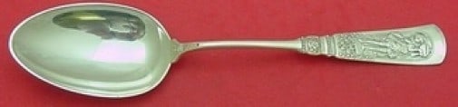 Gorham Fontainebleau Sterling Silver Serving Spoon Antique 8 3/8 Inch (1 of 1)