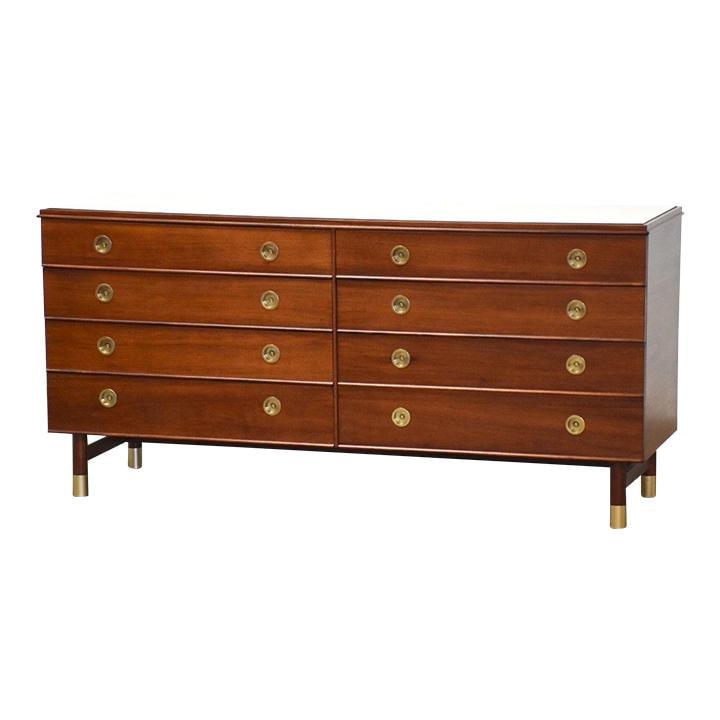 Mid Century Renzo Rutili Cherry Dresser with Brass Pulls (1 of 9)