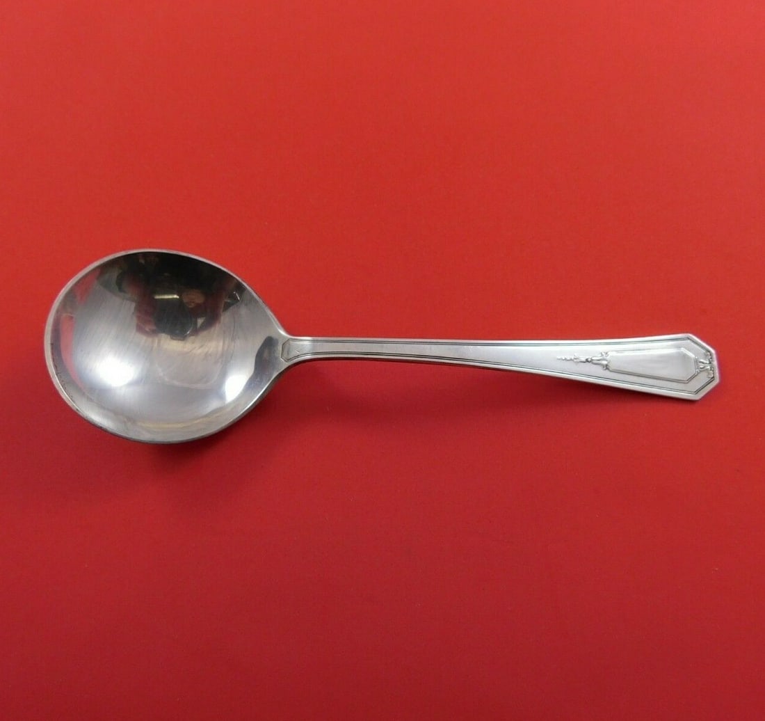 Wallace Princess Mary Sterling Silver Bouillon Soup Spoon 5 3/8 Vintage: Wallace Princess Mary Sterling Silver Bouillon Soup Spoon 5 3/8 Vintage This vintage bouillon soup spoon is a beautiful example of the Princess Mary pattern by Wallace, crafted from high-quality sterl