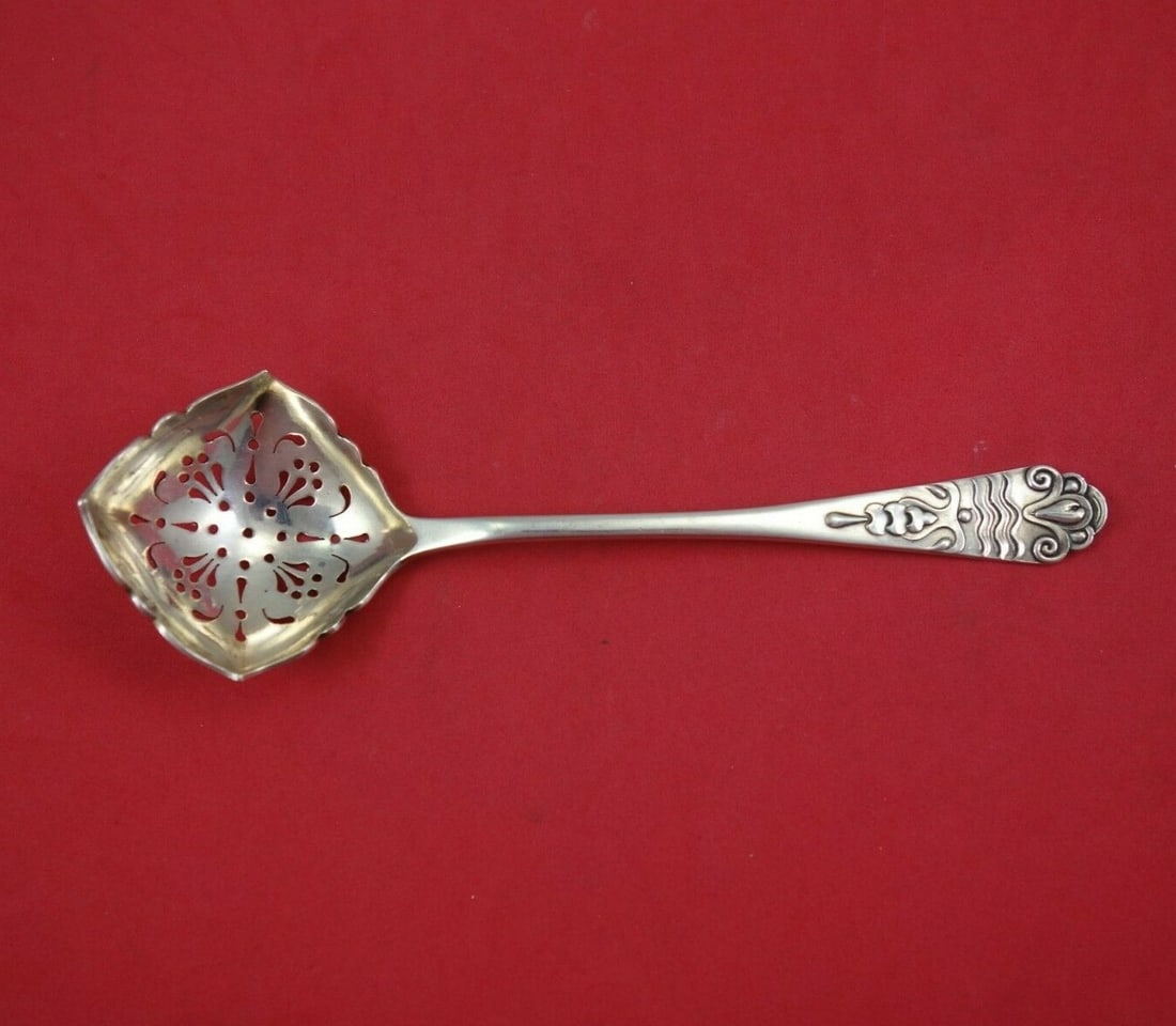 Danish Sterling Silver Sugar Sifter Pierced Circa 1907 7.25 Inches: Danish Sterling Silver Sugar Sifter Pierced Circa 1907 7.25 Inches This exquisite Danish Sterling Silver Sugar Sifter, measuring 7 1/4 inches, dates back to circa 1907. Crafted from high-quality sterl