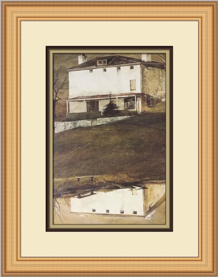 Andrew Wyeth Brown Swiss Custom Framed Art Print 1984: Andrew Wyeth Brown Swiss Custom Framed Art Print 1984 Experience the beauty of Andrew Wyeth's artwork with this custom framed print titled "Brown Swiss." This exquisite piece showcases the artist's un