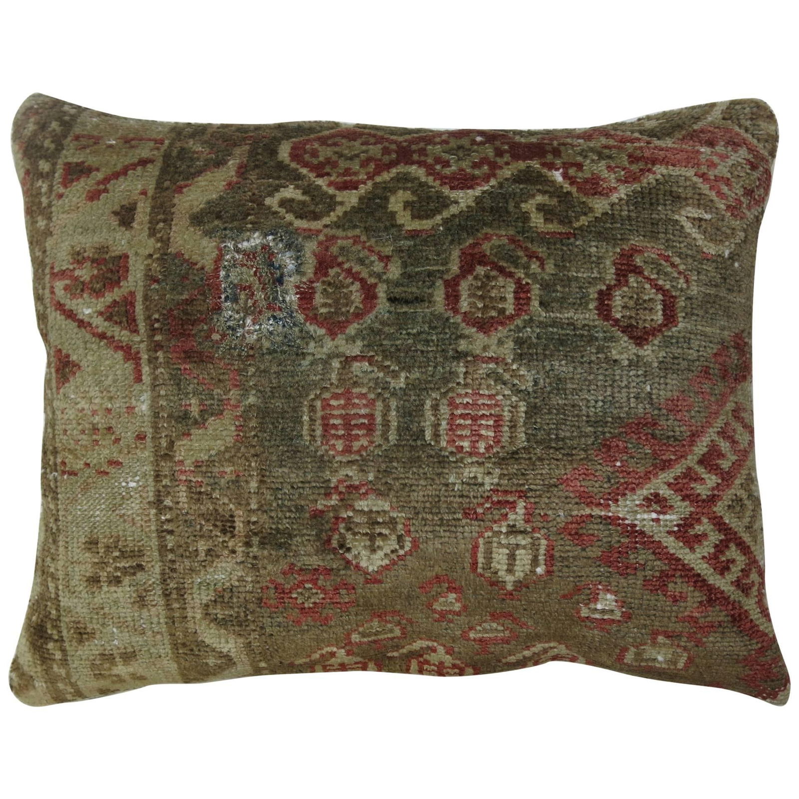 Vintage Persian Malayer Rug Pillow 13 x 17 Elegant Accent (1 of 4)
