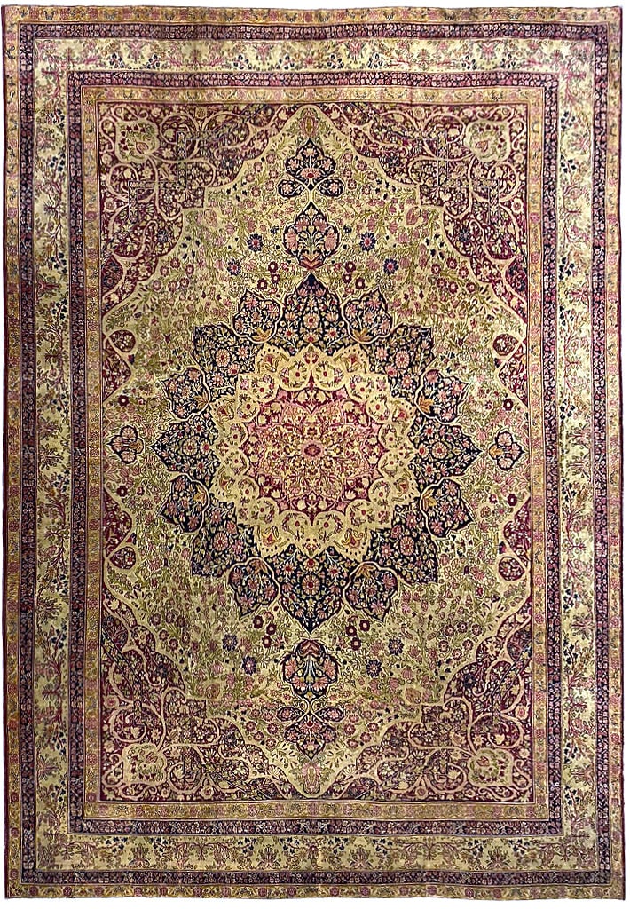 10' x 13' Antique Persian Kermanshah Rug Hand-Knotted Wool 20th Century: 10' x 13' Antique Persian Kermanshah Rug Hand-Knotted Wool 20th Century Free continental US Shipping Discover the elegance of the 10' x 13' Authentic Antique Persian Kermanshah Rug, a stunning represe