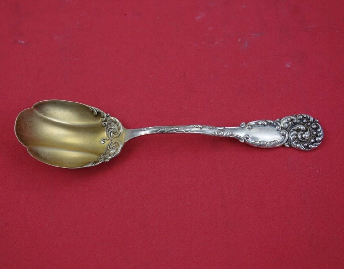 Reed & Barton La Reine Sterling Silver Sugar Spoon Gold Washed 6 Inch (1 of 2)