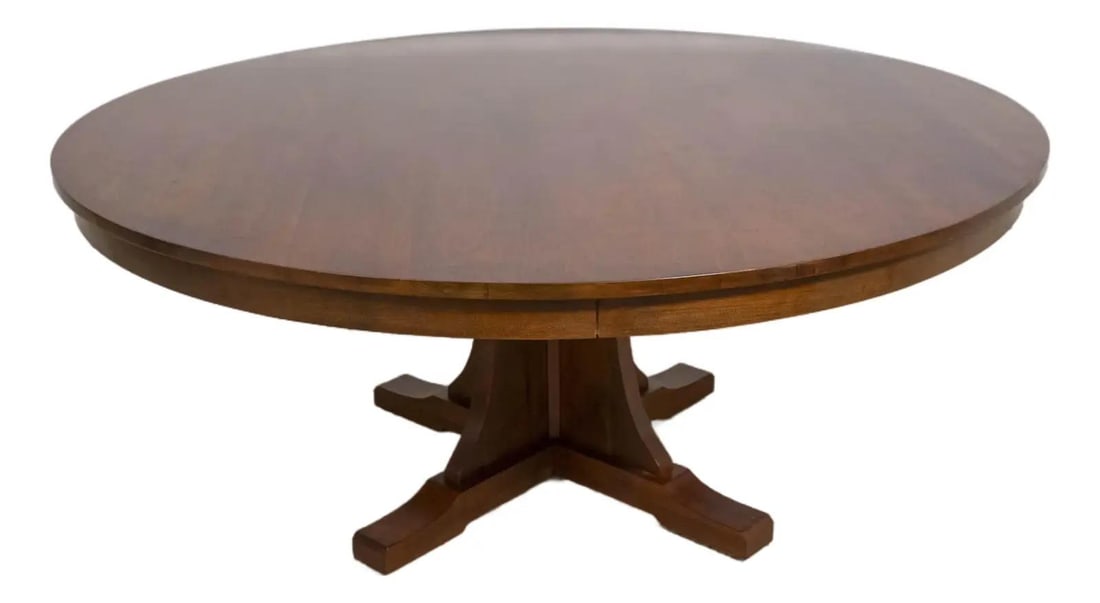 Stickley Mission Cherry Wood 72 Inch Round Dining Table (1 of 10)