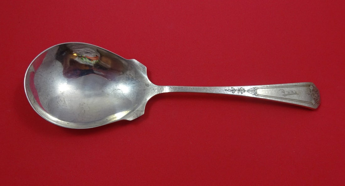 Wallace Pompeii Sterling Silver Casserole Spoon 9 Inch Monogrammed (1 of 1)