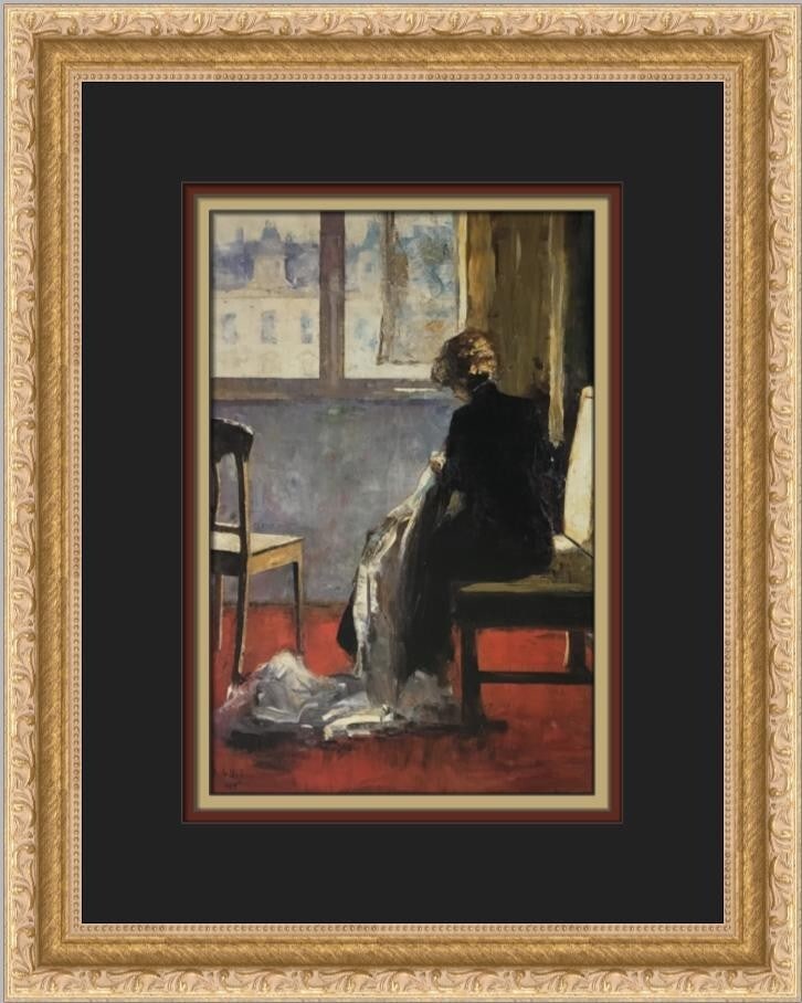 Lesser Ury The Red Carpet Custom Framed Print 1982 Impressionism: Lesser Ury The Red Carpet Custom Framed Print 1982 Impressionism This custom framed print titled "The Red Carpet" by artist Lesser Ury showcases a captivating blend of impressionism and realism. The p