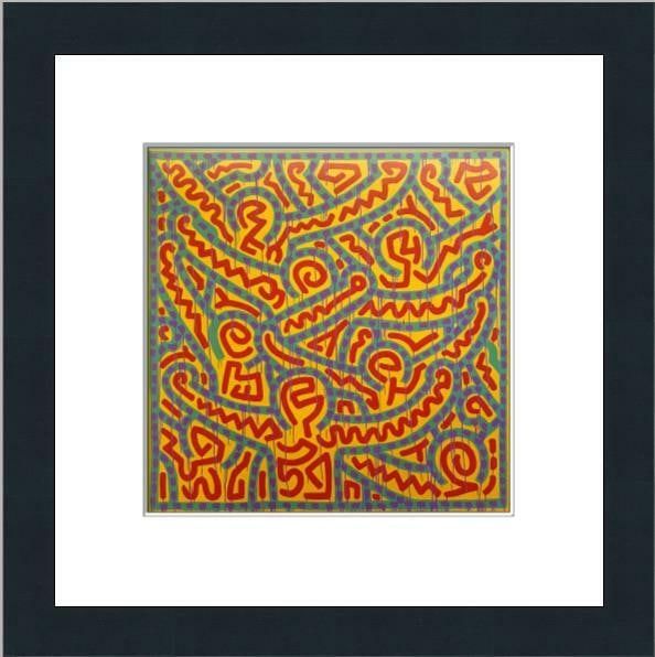 Keith Haring Untitled II Lithograph Custom Framed Art 1989 (1 of 2)