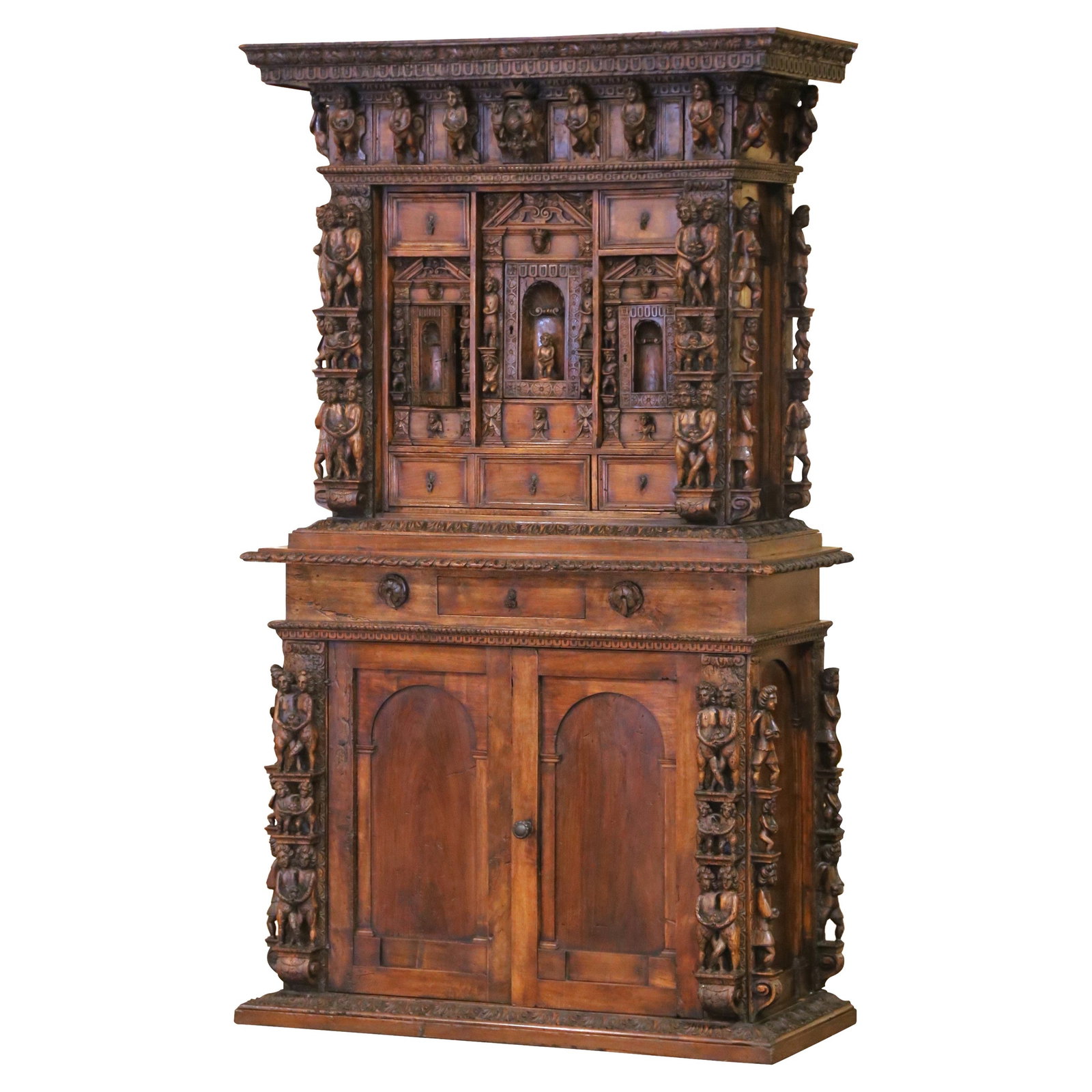 Italian Renaissance Walnut Studiolo Cabinet with 38 Drawers Circa 1760 (1 of 18)