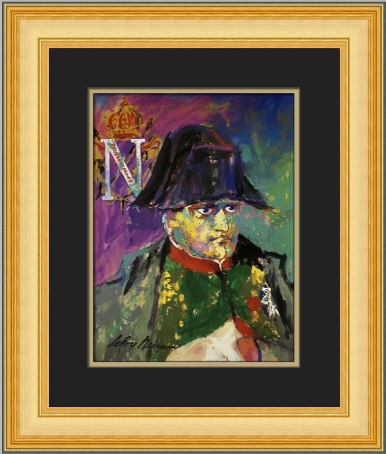 LeRoy Neiman Napoleon Bonaparte Custom Framed Print 20 x 17: LeRoy Neiman Napoleon Bonaparte Custom Framed Print 20 x 17 This exquisite print titled 'Napoleon Bonaparte' by renowned artist LeRoy Neiman showcases a striking expressionist style. Created in 1994,