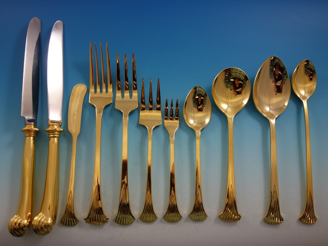 Onslow Gold Stainless Steel Flatware Set 168 Pieces by Oxford Hall (1 of 8)