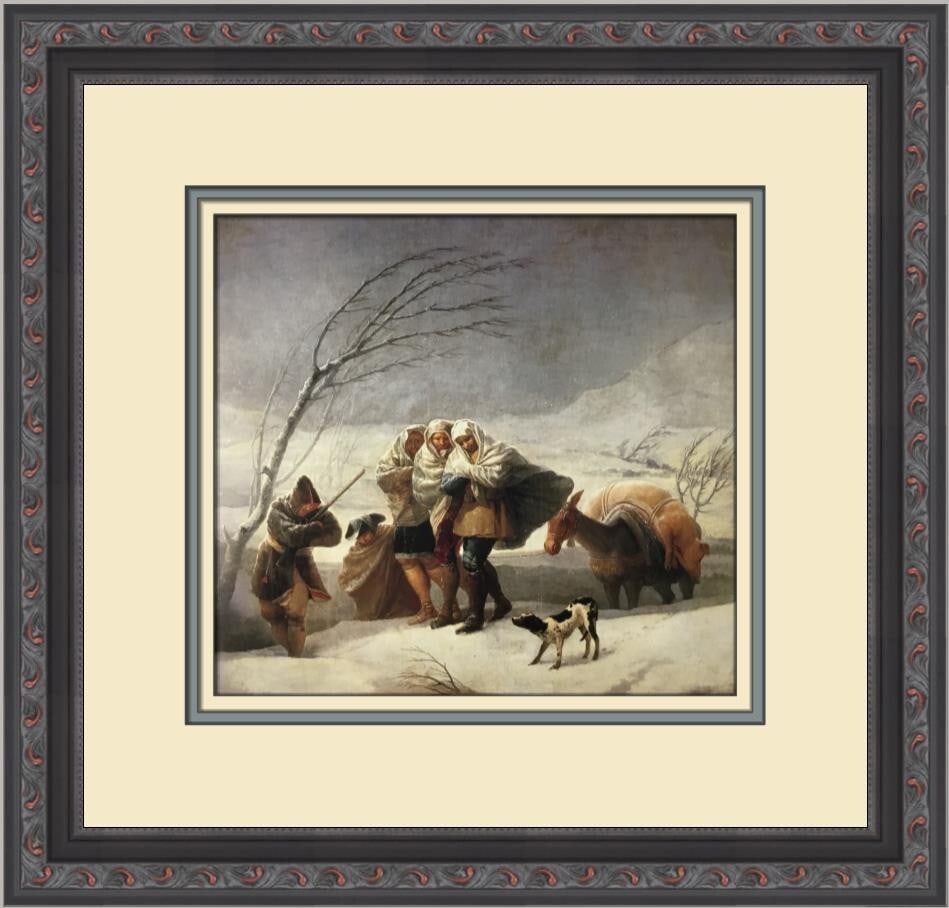 Francisco De Goya The Winter Snow Storm Custom Framed Art Print: Francisco De Goya The Winter Snow Storm Custom Framed Art Print Enhance your art collection with this custom framed print of Francisco De Goya's "The Winter Snow Storm." Featuring a medium-sized desig