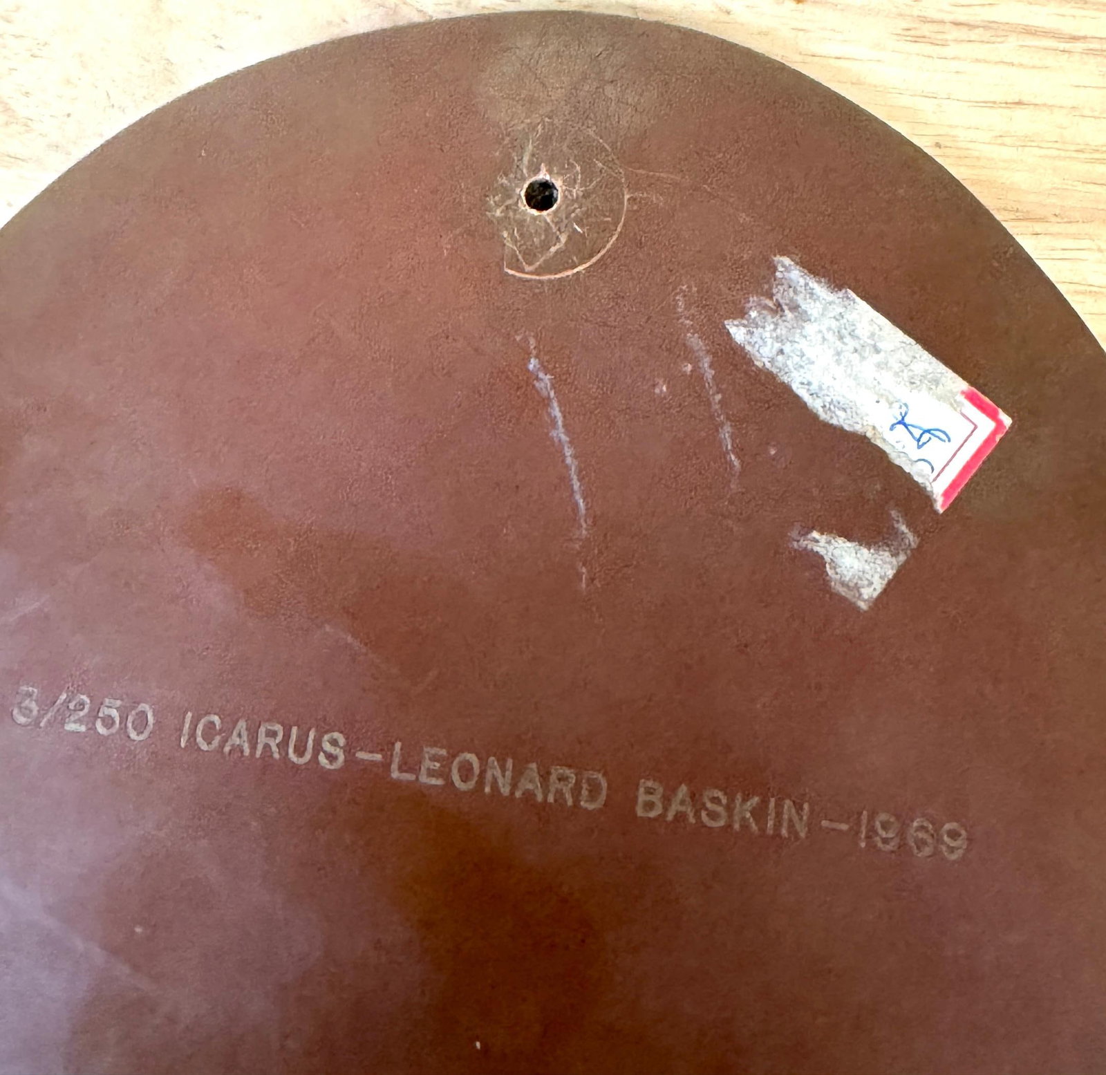 Icarus Cast Bronze Plaque by Leonard Baskin Numbered 3 of 250 1969 - 13